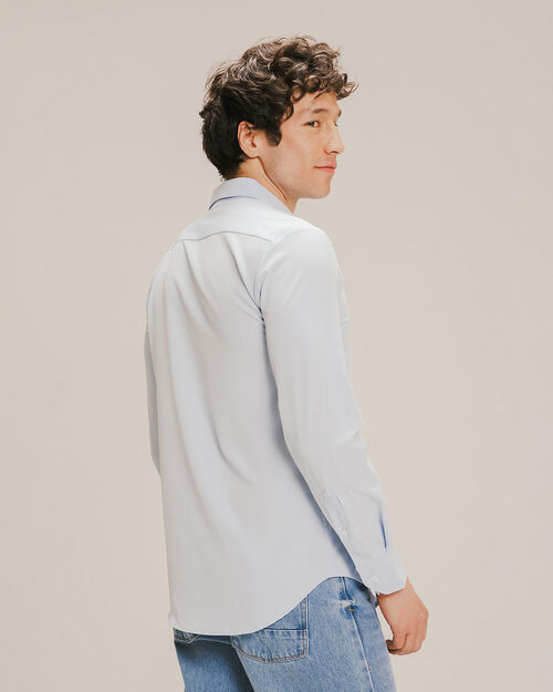 Camisa Fit Slim Azul